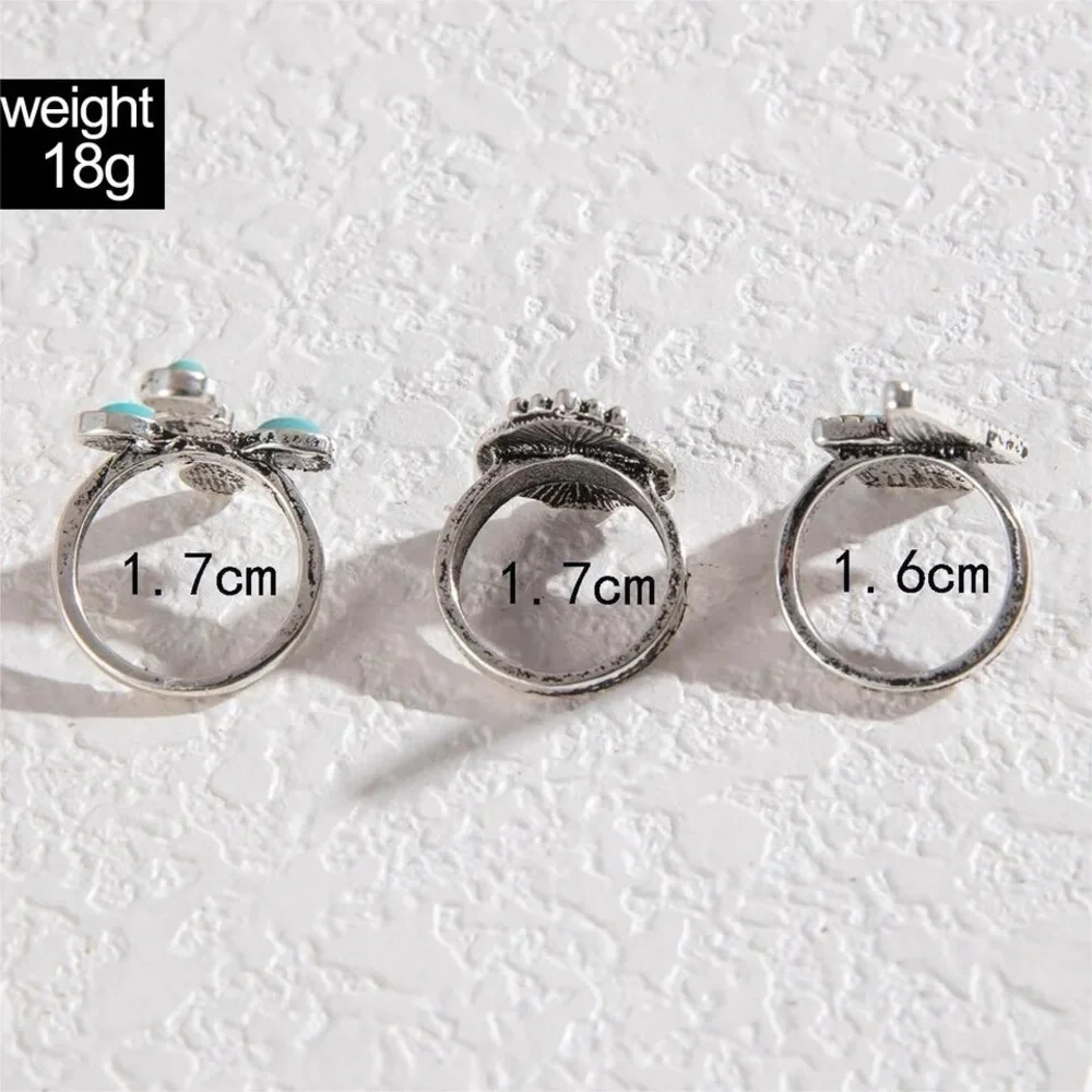 Bohemian 3 Piece Ring Set